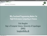 Fritz Henglein Dept. of Computer Science, University of - CFIR