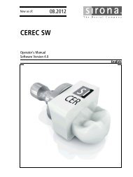 CEREC Version 4.0 Software Operator's Manual