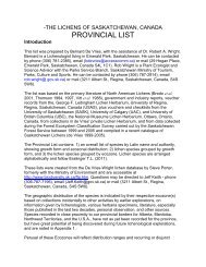 PROVINCIAL LIST - Saskatchewan Conservation Data Centre