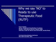 Why we say NO to Ready to use Therapeutic Food (RUTF) - World ...