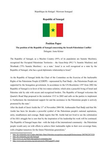 Republic of Senegal Position Paper - ViaMUN