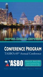 conference program - Texas Association of School Business Officials