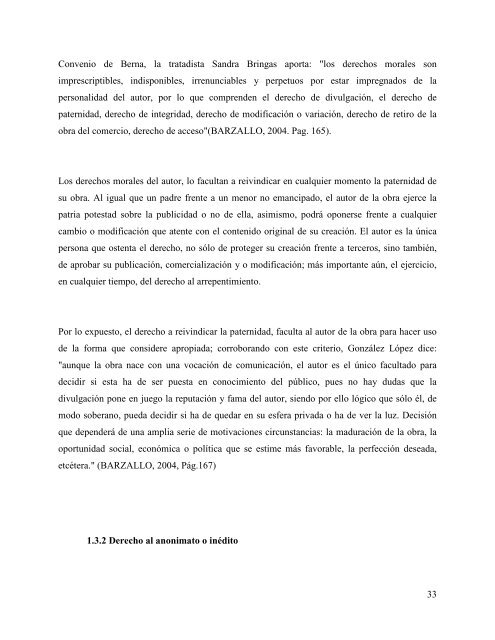 LOS DERECHOS DE AUTOR EN EL ECUADOR Y SU ...