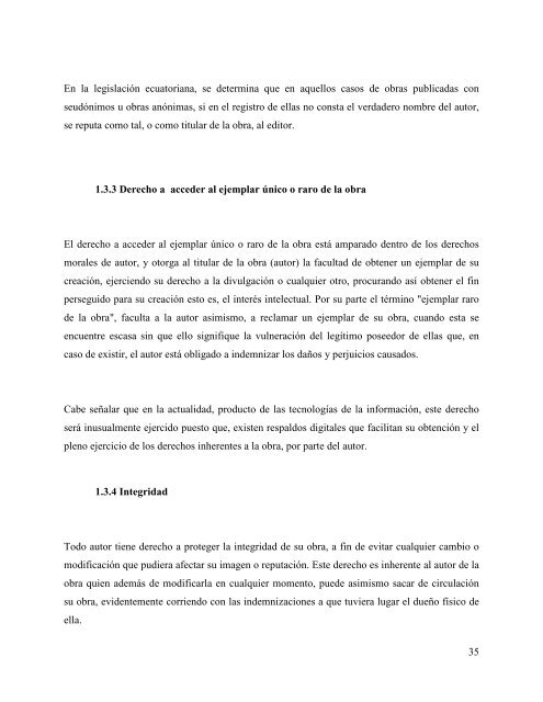 LOS DERECHOS DE AUTOR EN EL ECUADOR Y SU ...