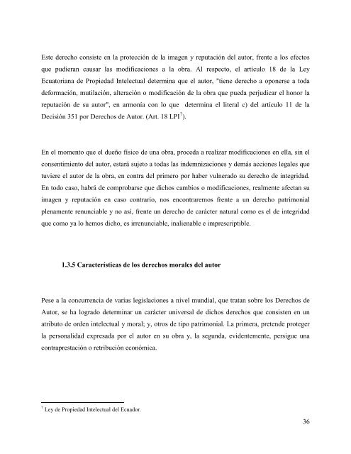 LOS DERECHOS DE AUTOR EN EL ECUADOR Y SU ...