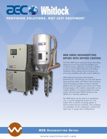 mdb dehumidifying dryers - AEC Whitlock Material Handling