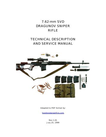Firearms-Combat-Survival-Weapons-Improvised-7.62-mm-SVD-Dragunov-Sniper-Rifle-Technical-Description-Service-Manual-