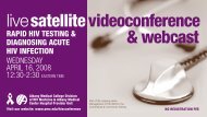 livesatellite videoconference & webcast - New England AIDS ...