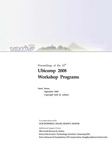 Workshops - UbiComp
