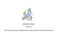 DIMITRIS KYRIAKOU IPTS, JRC This is a research product ...