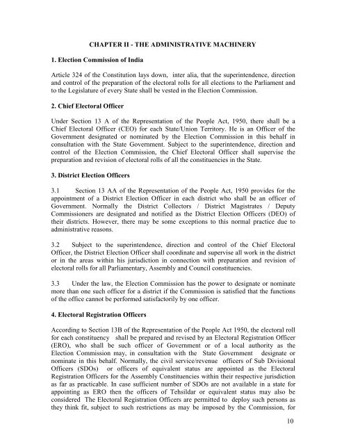 Handbook for Electoral Registration Officers - Election Commission ...