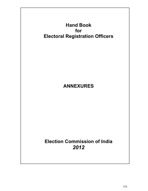 Handbook for Electoral Registration Officers - Election Commission ...