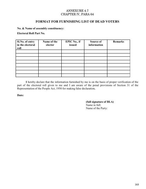 Handbook for Electoral Registration Officers - Election Commission ...