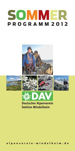 programm 2012 sommer - Mindelheimer Hütte