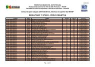 RESULTADO 1Âª ETAPA - PROVA OBJETIVA - Facape