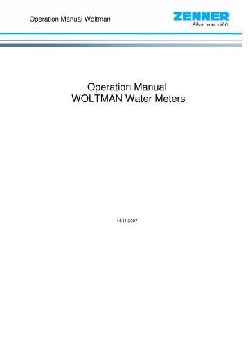 Operating Manual Woltman - Tepso