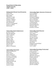 to see a list of past honorees - the Neag School of Education