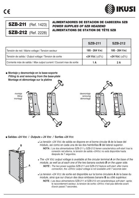 SZB-211 (Ref. 1423) SZB-212 (Ref. 2228)