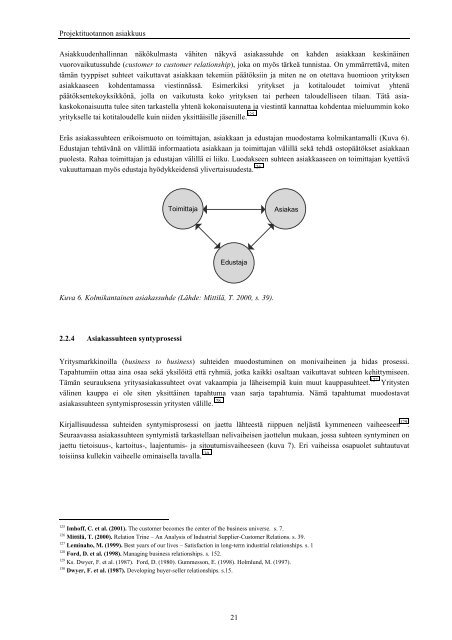 PROJEKTITUOTANNON ASIAKKUUS - TKK