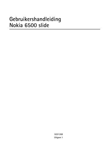 Gebruikershandleiding Nokia 6500 slide