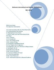 International and Waseda TSA Students! - Lawrence University