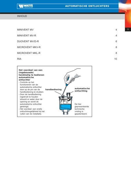 Automatische ontluchters - WATTS industries