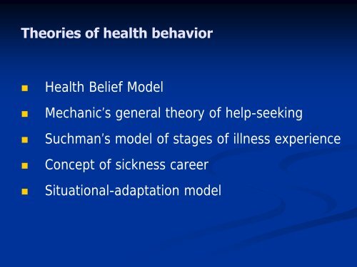 Health behavior