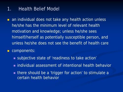 Health behavior