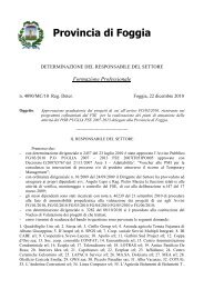 Leggi la Deteminazione Dirigenziale - Formazione.provincia.foggia ...