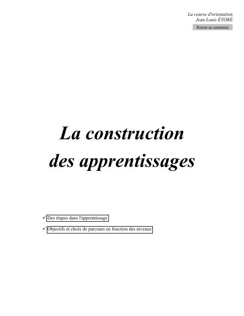 la course d'orientation - Liste des sites Web des Ã©tablissements de l ...