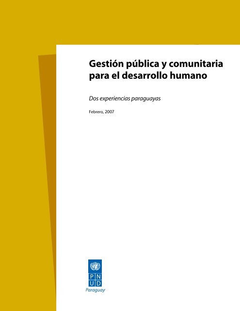 Gestión pública y comunitaria para el desarrollo humano Dos ...