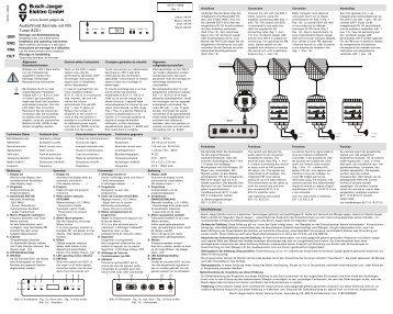 AudioWorld Zentrale mit FM Tuner 8201 - Busch-Jaeger Elektro GmbH