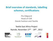 Brief overview of standards, labelling schemes ... - Cotton Africa