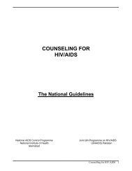 COUNSELING FOR HIV/AIDS - National AIDS Control Programme