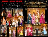 Mayor's/Political Page - Miss All Canadian Pageants