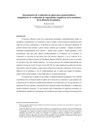 Instrumentos de evaluaciÃ³n no aptos para memorizadores ...