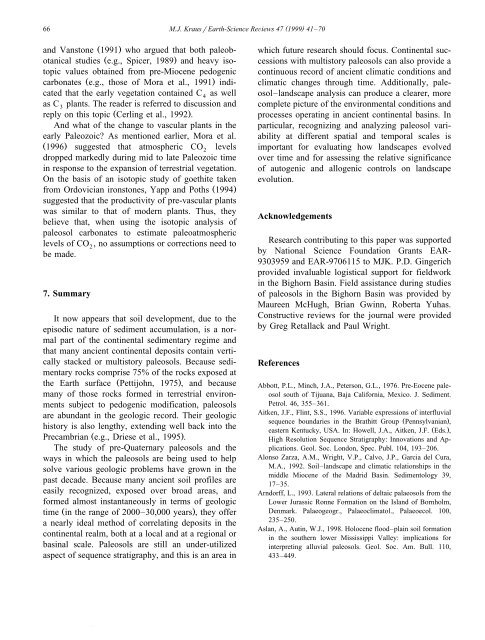 Paleosols in clastic sedimentary rocks: their geologic applications