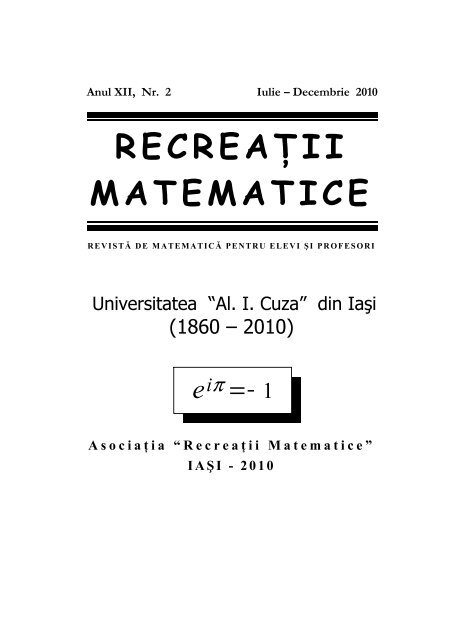 Revista Format Pdf 3 0 Mb Recreaa Ii Matematice