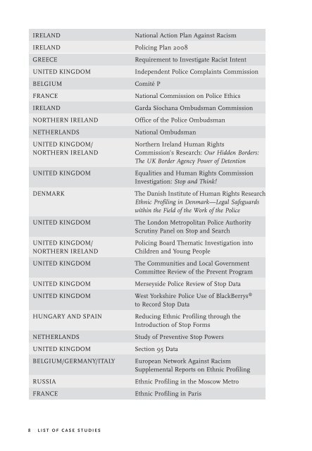 Reducing Ethnic Profiling in the European Union - Open Society ...