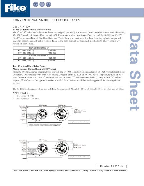 Conventional Smoke Detector Bases P.1.20.01-3 - ORR Protection