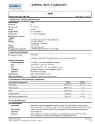 PKW MSDS English - Williams Fire & Hazard Control