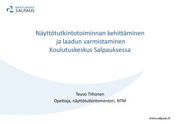 Esitys, Teuvo Tiihonen