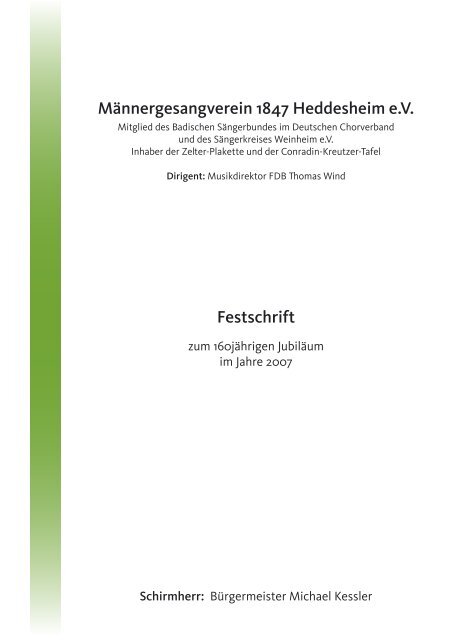 Festschrift MGV.indd - beim MGV 1847 Heddesheim eV