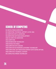 SCHOOL OF COMPUTING - City of Glasgow College