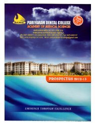 Download BDS Brochure - Pariyaram medical College