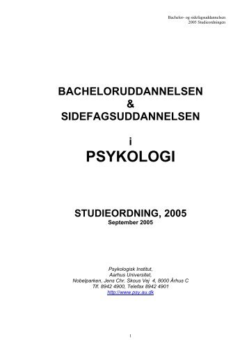 BACHELORUDDANNELSEN - For Studerende - Aarhus Universitet