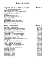 Inhaltsverzeichnis - Stadt Papenburg