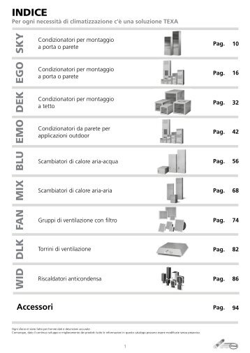 TEXA Pavarini Components Catalogo Completo 2012 - ITA