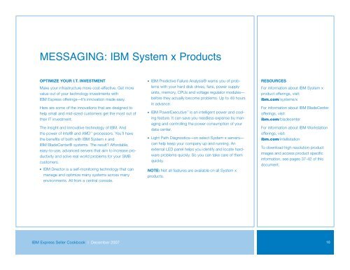 IBM EXPRESS SELLER COOKBOOK