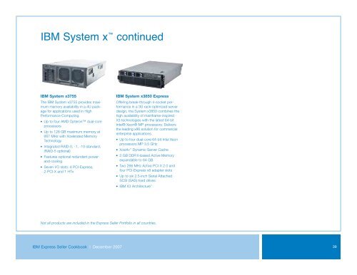 IBM EXPRESS SELLER COOKBOOK